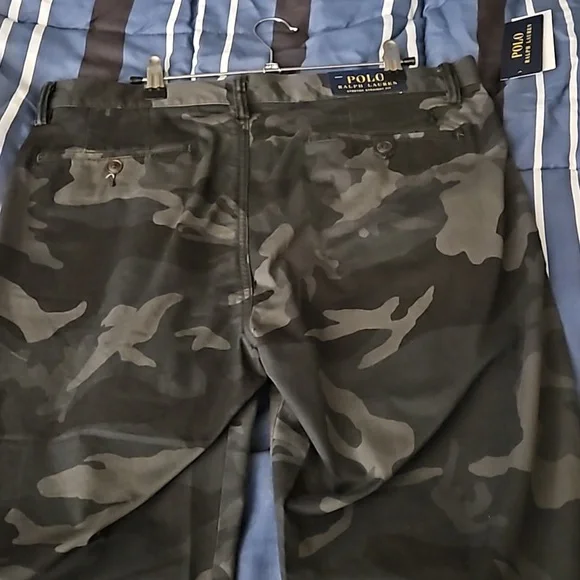 Polo Ralph Lauren Mens Black/Gray Camo Chinos.BRAND NEW WITH TAGS!!